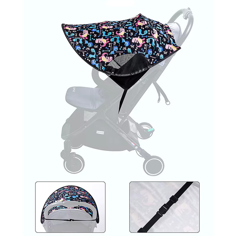 Universeller Sonnenschutz für Kinderwagen mit UV-Schutz Baldachin in Multicolour - Bild 2