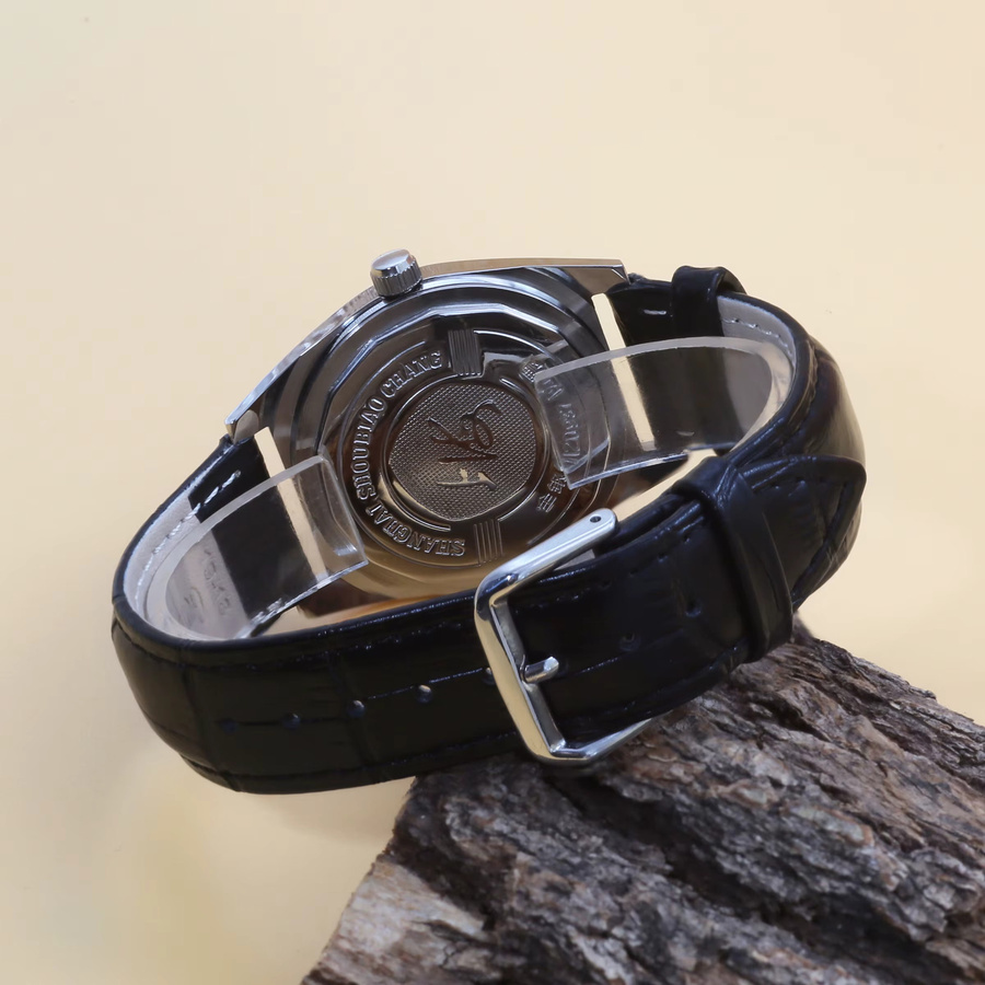 HEIMDALLR Analoguhr, Handaufzug, Edelstahl, 36 mm, Leder, Grün, Herren - Bild 5