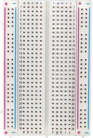 Blanko Experimentierplatine 206932, Farbe: Weiß, L x B x H: 82 x 54 x 9 mm - Bild 1
