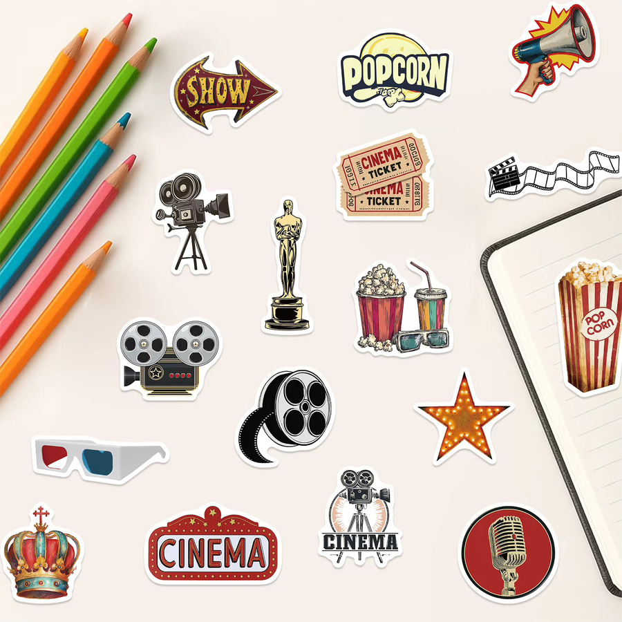 50 oder 100 Stück Cartoon Retro Film Graffiti Aufkleber wasserfest für Gitarre, Notebook und Gepäck in Multicolour - Bild 3