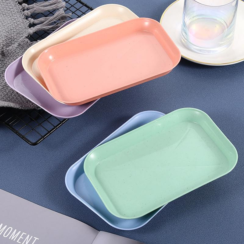 Quadratisches Aufbewahrungstablett aus Weizenstroh von Life Melody in Multicolor für Obst, Snacks oder Kleinigkeiten - Bild 3