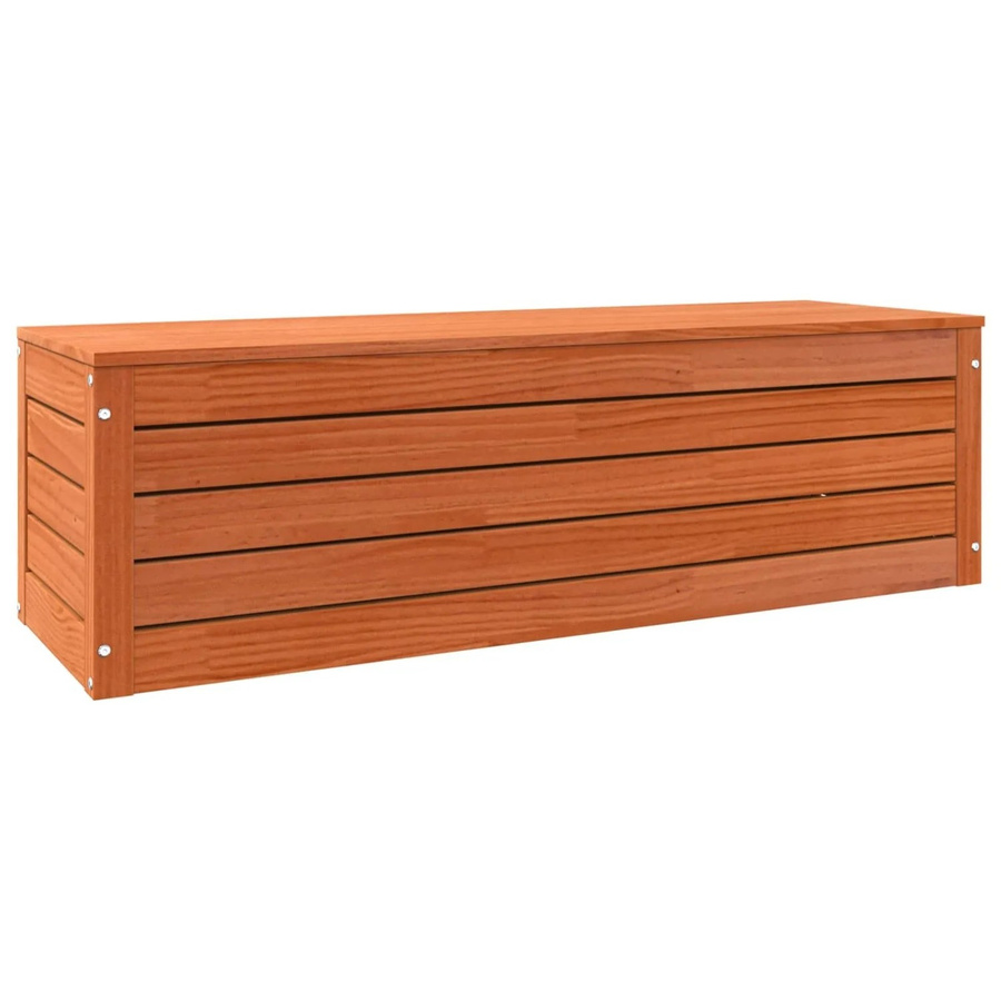 vidaXL Aufbewahrungsbox aus massivem Kiefernholz in Wachsbraun, B/T/H: 109 x 36,5 x 33 cm - Bild 2