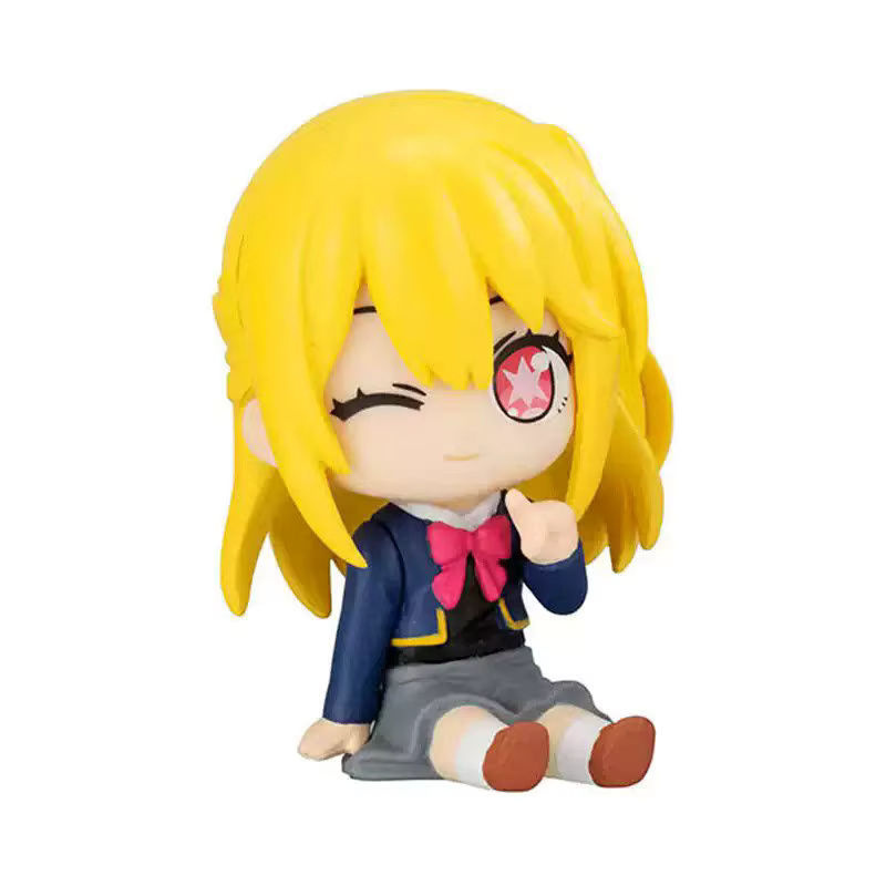 Bandai Oshi No Ko Mini Sitzende Gashapon-Figuren Arima Kana Ruby Hoshino Aqua Akane Kurokawa Anime Desktop-Deko aus Kunststoff, mehrfarbig - Bild 4