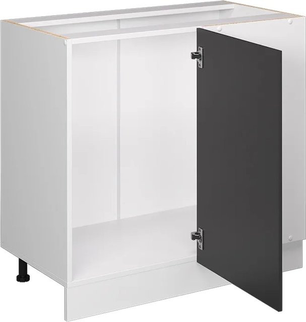 Vicco R-Line Eckunterschrank für die Küche in Landhausoptik, Anthrazit und Weiß, B/T/H: 86 x 60 x 81,6 cm - Bild 1