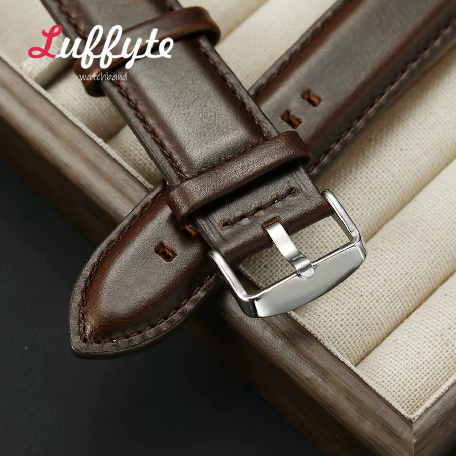 Luffyte Uhrenarmband Leder, Vintage, Unisex, 20mm, 22mm - Bild 2