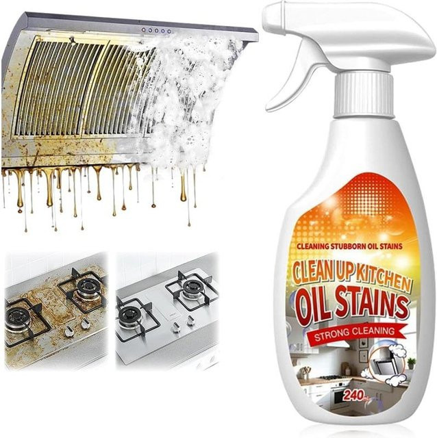 Gotrays Küchenölflecken-Reinigungsspray Mehrzweck-Ölfleckenentferner Weiß 240 ml 2er-Pack - Bild 1