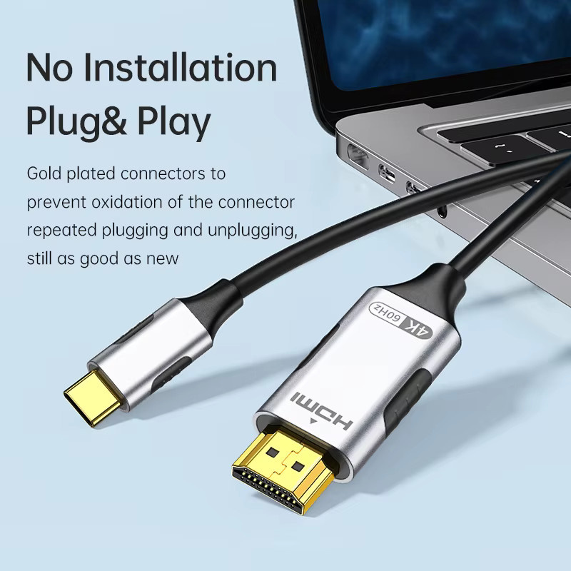 FDBRO USB C auf HDMI 2.1 Adapter Kabel für 8K, 4K@120Hz, HDR10+ und Dolby Vision mit 32,4 Gbit/s für MacBook Pro, M1, M2, Laptop und Tablet - Bild 3