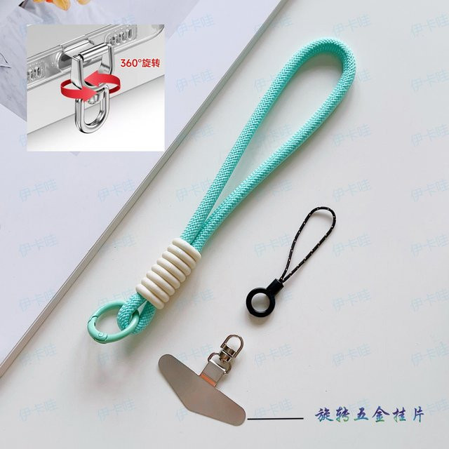 ZHANZHI Silikon Handy Lanyard als kurzes Handgelenkseil mit drehbarem Hardware-Hängestück für ein universelles Armband - Bild 1