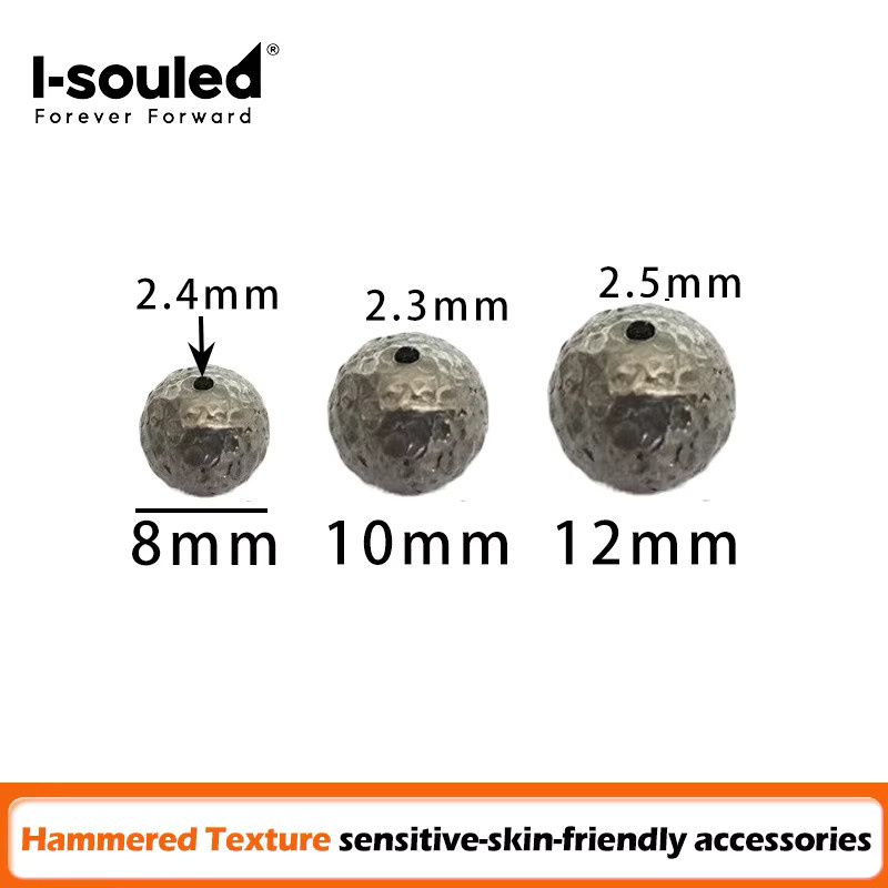 i-souled Titanperlen, Silber, Unisex, 10 mm, 8 mm - Bild 3
