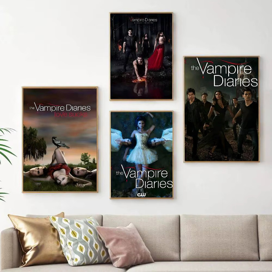 Selbstklebendes Kunstposter The Vampire Diaries von Rastar in Multicolor auf Whitepaper - Bild 2