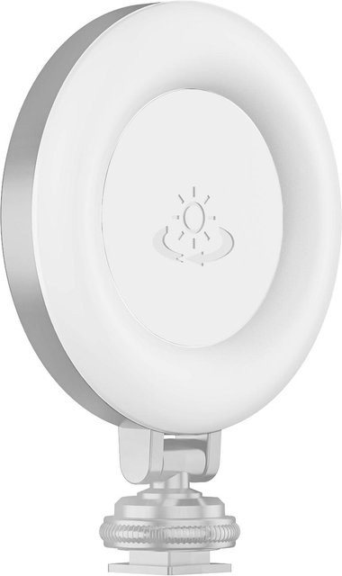Andoer Mini-Fotografielampe mit 48 LEDs, tragbares dreifarbiges LED-Videolicht in Weiß mit USB-C Anschluss und 360 Grad Drehbarkeit - Bild 1