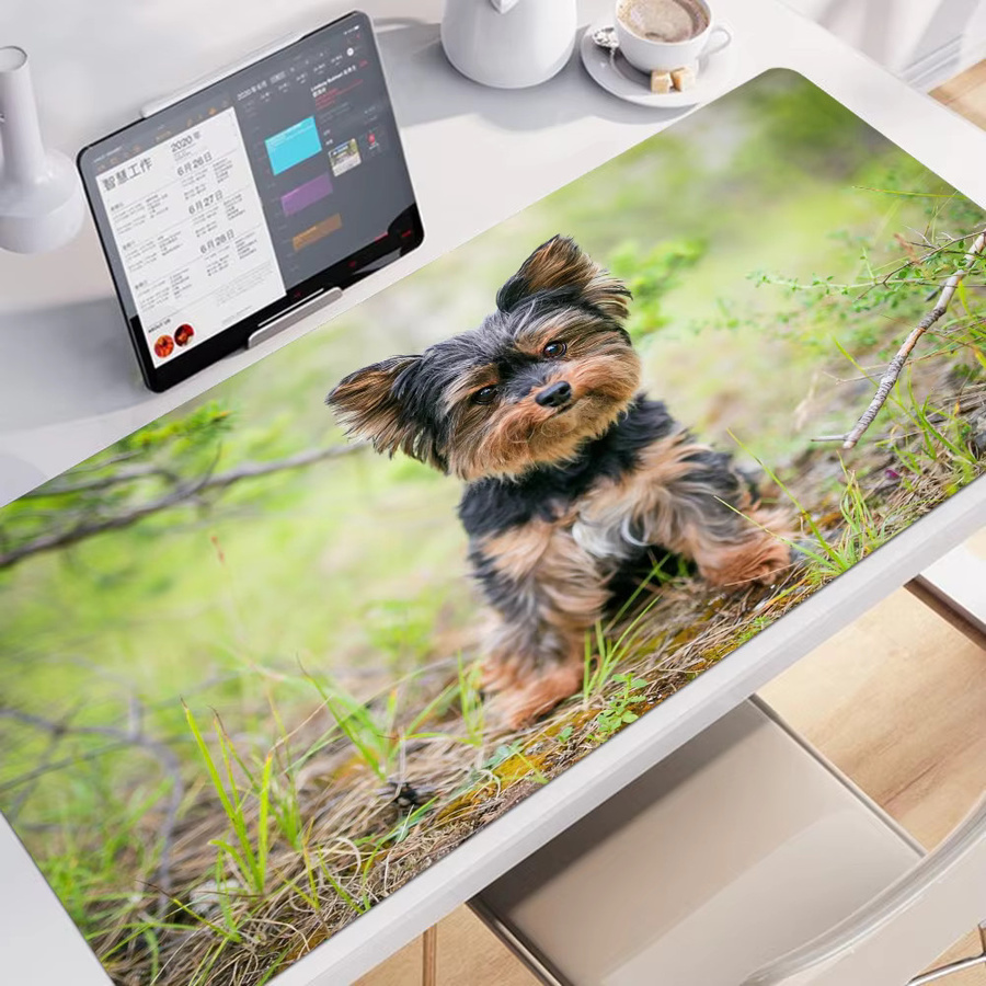 Gaming Mousepad mit Yorkie Hund Animation in Multicolour für PC und Tastatur - Bild 3