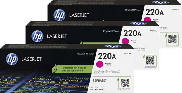 HP 220A LaserJet Toner Magenta 3er Pack für HP Color LaserJet Pro 4302 - Bild 1