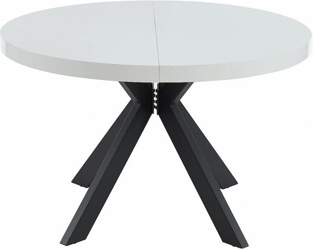 Vente-unique Esstisch Komoni aus MDF und Stahl, erweiterbar, Schwarz-Weiß, B/T/H: 220 x 120 x 76 cm - Bild 1