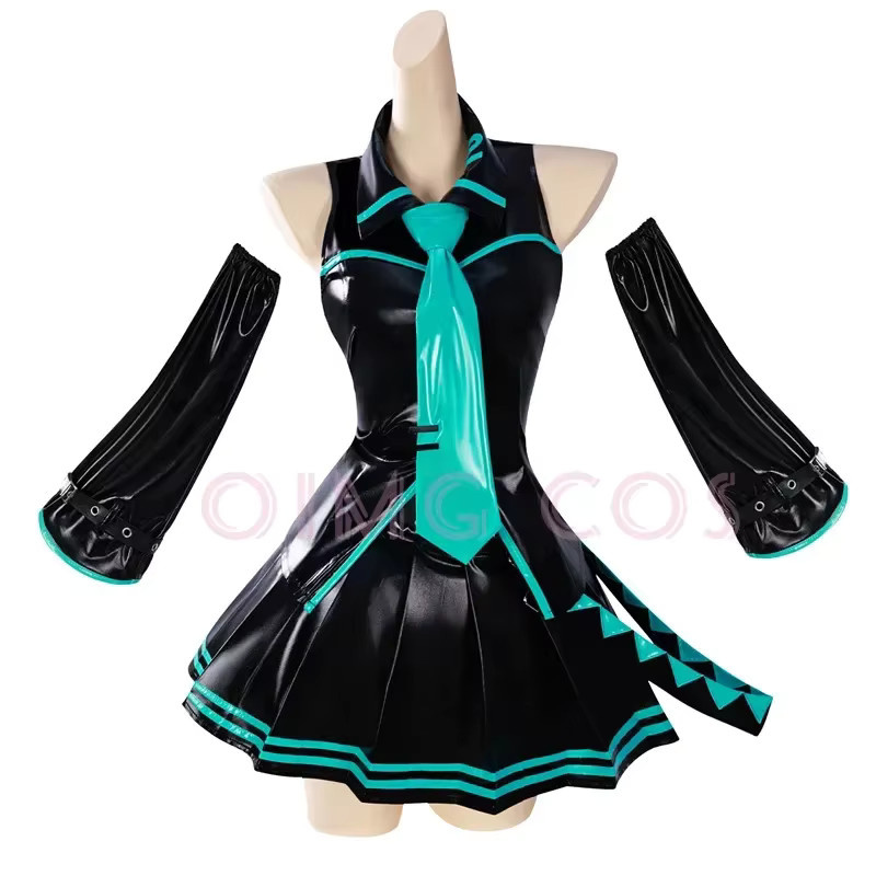 Mikuu Cosplay Dienstmädchen-Uniform Kostüme, Rollenspiel, Schwarz, Unisex - Bild 5