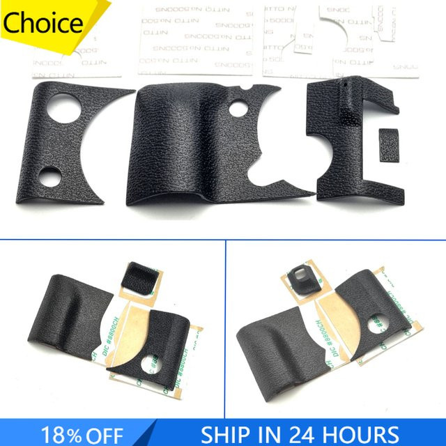 Fujifilm X-Serie Ersatzteil-Set in Schwarz für X-T1, X-T10 und X-T20 inklusive Frontabdeckung, Griff, Seitengummi, Daumengummi, Rückgummi und Klebeband - Bild 1
