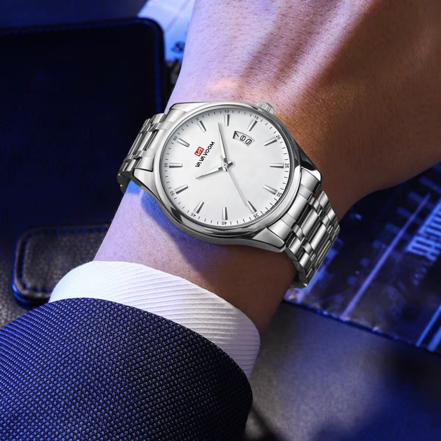 VA VA VOOM Armbanduhr, Quarz, Edelstahl, Silber, Herren - Bild 5