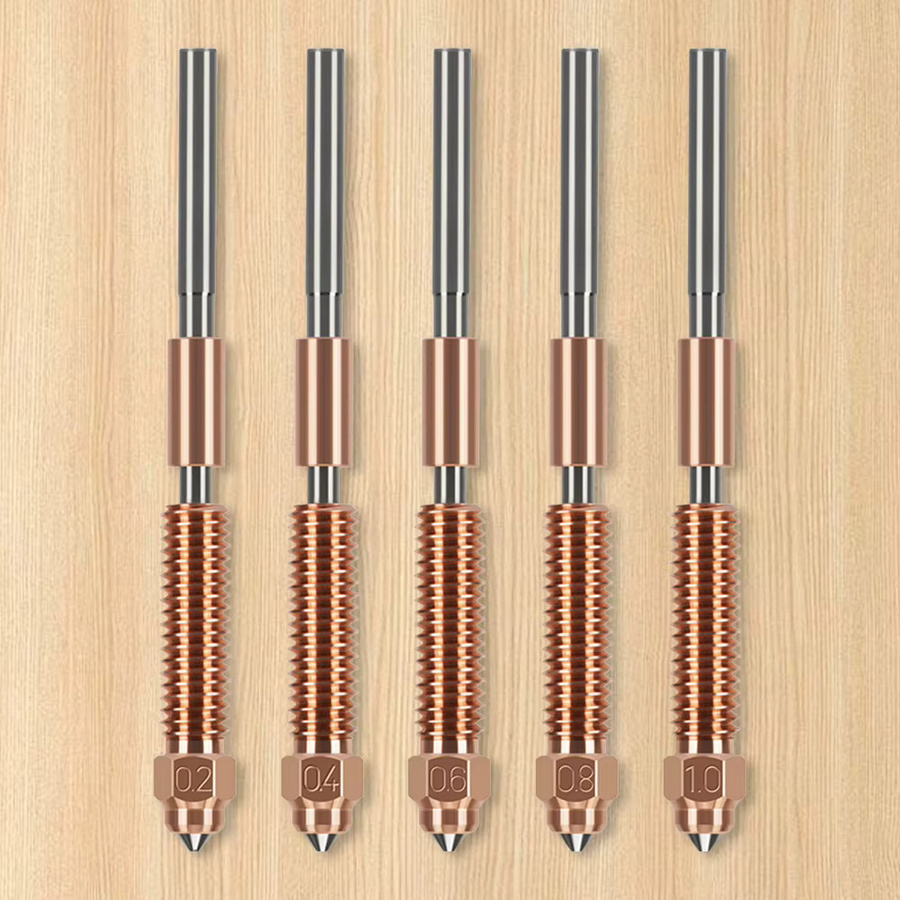 Creality Hochgeschwindigkeitsdruckdüse für FDM 3D-Drucker, hochtemperaturbeständig, Farbe: Silber, Düsenöffnungen: 0,2 mm / 0,4 mm / 0,6 mm / 0,8 mm / 1 mm - Bild 3
