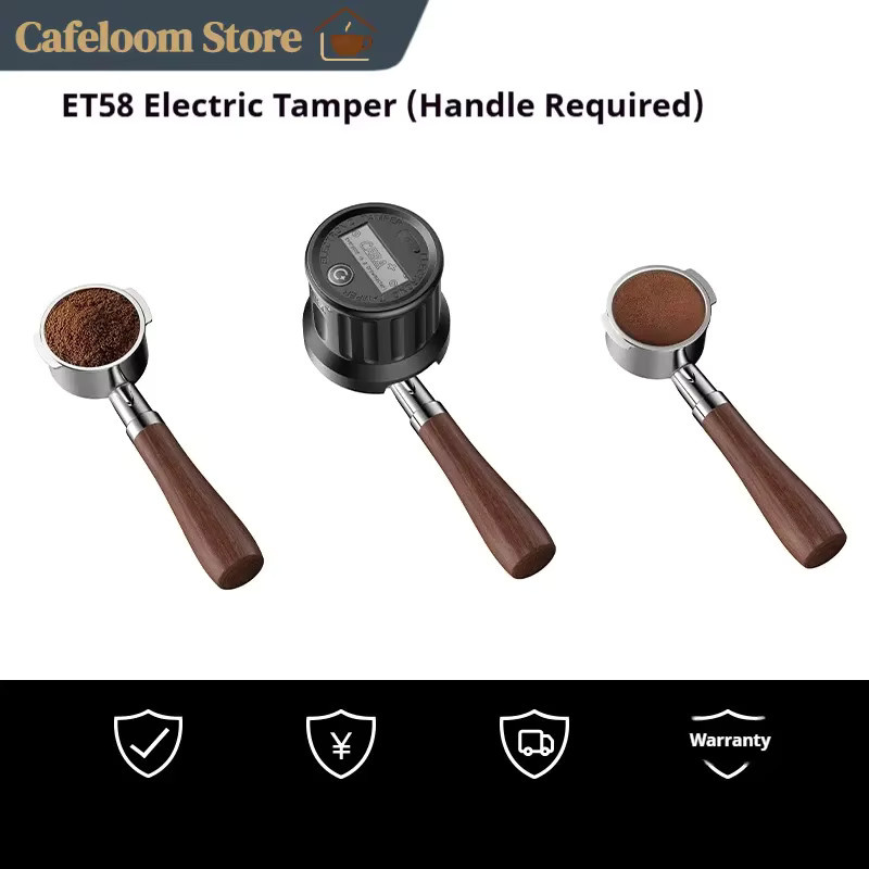 CERA ET58 Elektrischer Kaffeetamper mit Touchscreen, kabelloser automatischer Kaffee-Verteiler, 58mm, Schwarz - Bild 4