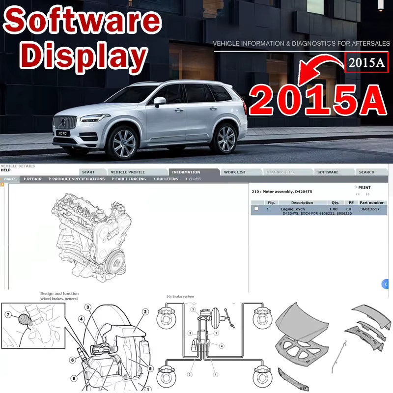ITCARDIAG Auto-Diagnosewerkzeug V160 Pro in Rot für Volvo XC60, S60, V70, V50, V40, S40 und weitere Modelle (Modelljahre 2014, 2015, 2016) - Bild 3