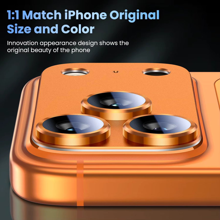 Kameraschutz aus gehärtetem Metall für iPhone 17 Pro Max und iPhone 17 Pro Air in Gold - Bild 6