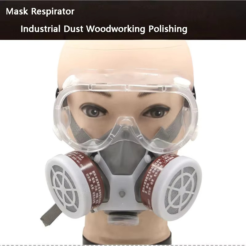 Industrielle Vollmaske als Atemschutzmaske zum Schutz vor Staub, Formaldehyd, Pestiziden und chemischen Dämpfen beim Lackieren oder Polieren - Bild 2