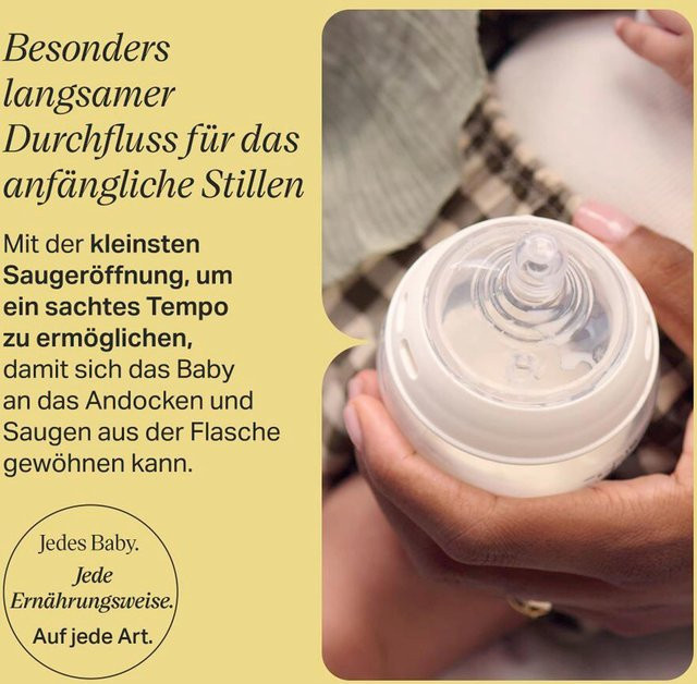 Tommee Tippe 2er-Pack Trinksauger für Neugeborene, extra langsam, BPA-frei, transparent, Silikon - Bild 1