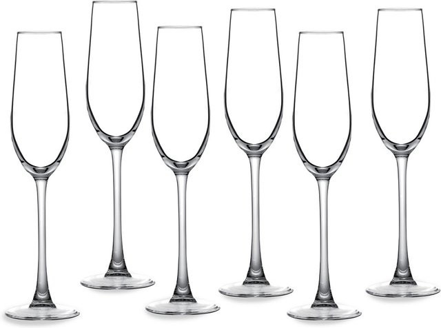 ECHTWERK Sektgläser Champagne Flute, transparent, 6er Pack, 190 ml - Bild 1
