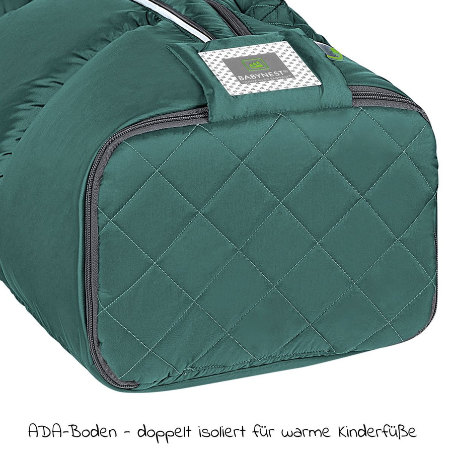 Odenwälder Fleece-Fußsack Gino-cs für Kinderwagen, Sportwagen und Buggy in Cosy Green - Bild 2
