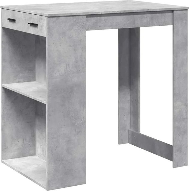 vidaXL Bartisch in Betongrau aus Holzwerkstoff, B/T/H: 102 x 70 x 103,5 cm - Bild 1