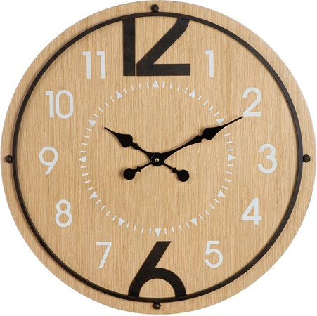 Gilde Wanduhr Jonestown Analog in Braun mit Holzoptik, Durchmesser: 60 cm