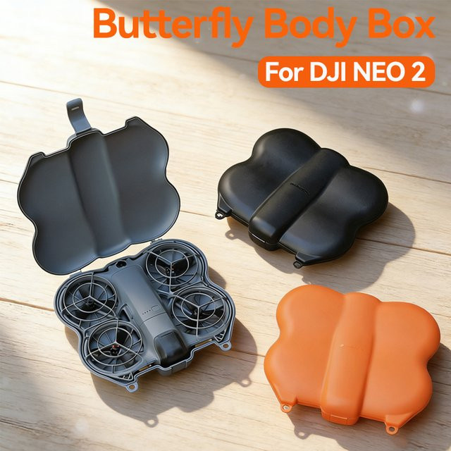 Sunnylife Butterfly Body Box Antikollisionsschutz und Staubschutz-Tragetasche für DJI NEO 2 in Orange - Bild 1