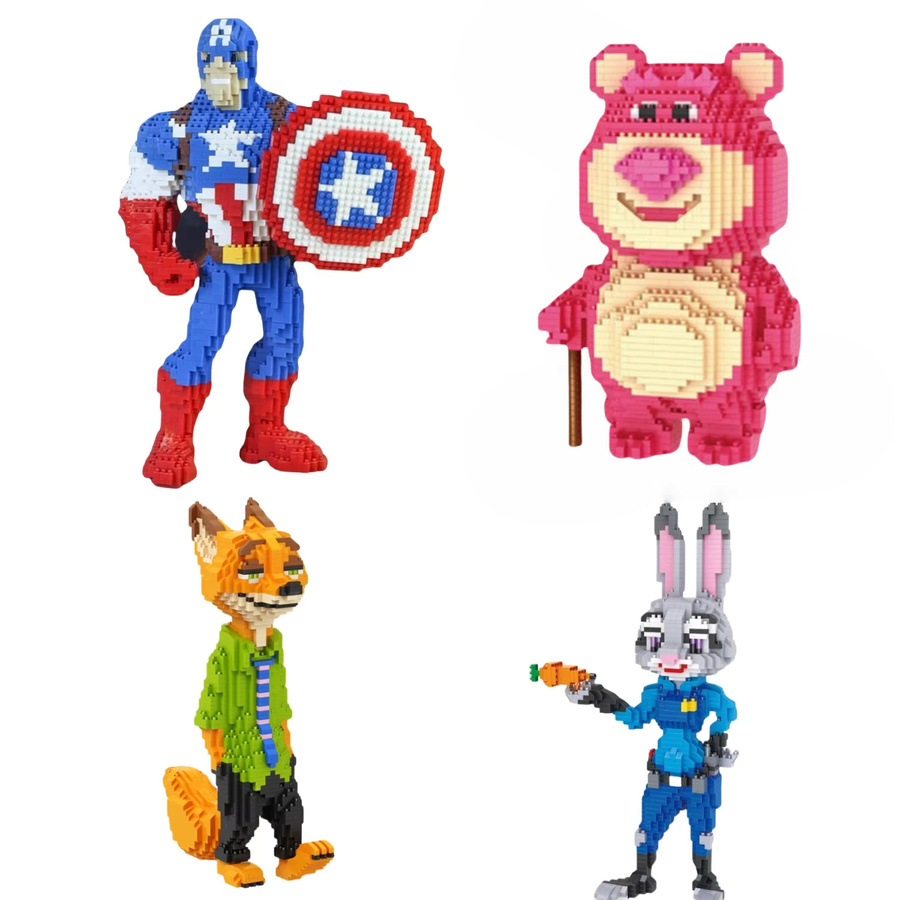 Marvel Captain America Zootopia Nickelodeon Deluxe-Spielbausteine, Spielzeug, Modelle - Bild 2