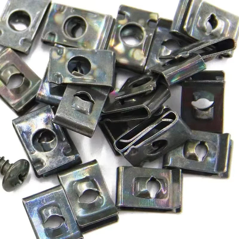 200 Stück Auto Metall Schraube Clips Set U-Typ Verschluss Clips aus Stahl für Kotflügel und Stoßstange - Bild 3