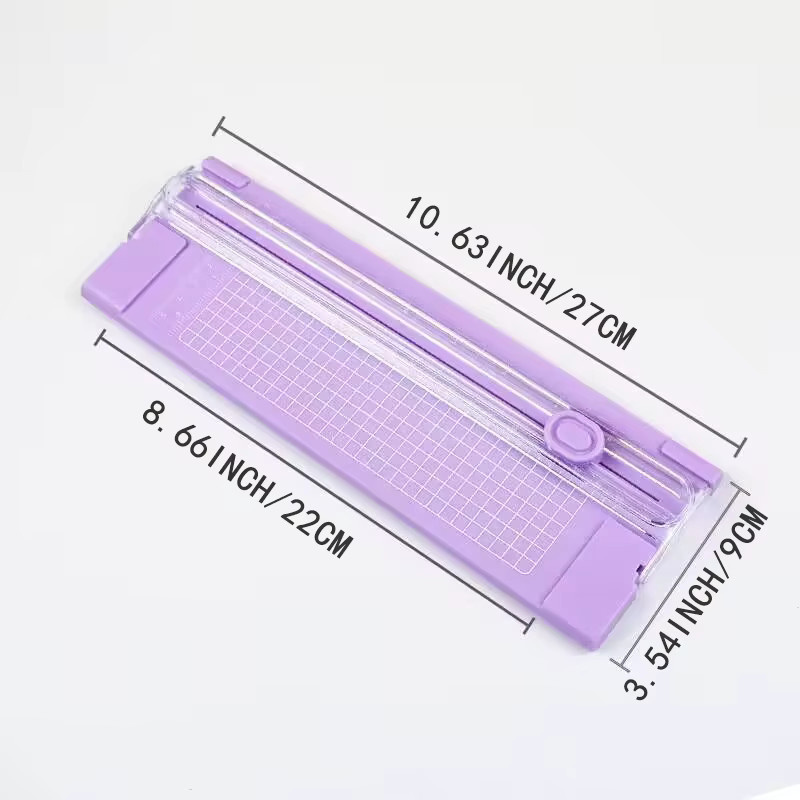 Manuelle A4-Papierschneidemaschine mit geradem Schnitt in Pink - Bild 2