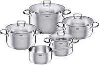 Silit Topf-Set Toskana 5-teilig aus Edelstahl mit Glasdeckel in Silber - Bild 1