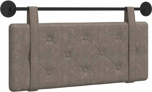 vidaXL Wandmontiertes gepolstertes Wandpaneel in Grau mit Kunstleder-Optik, Breite: 110 cm, Tiefe: 5 cm, Höhe: 55 cm - Bild 1