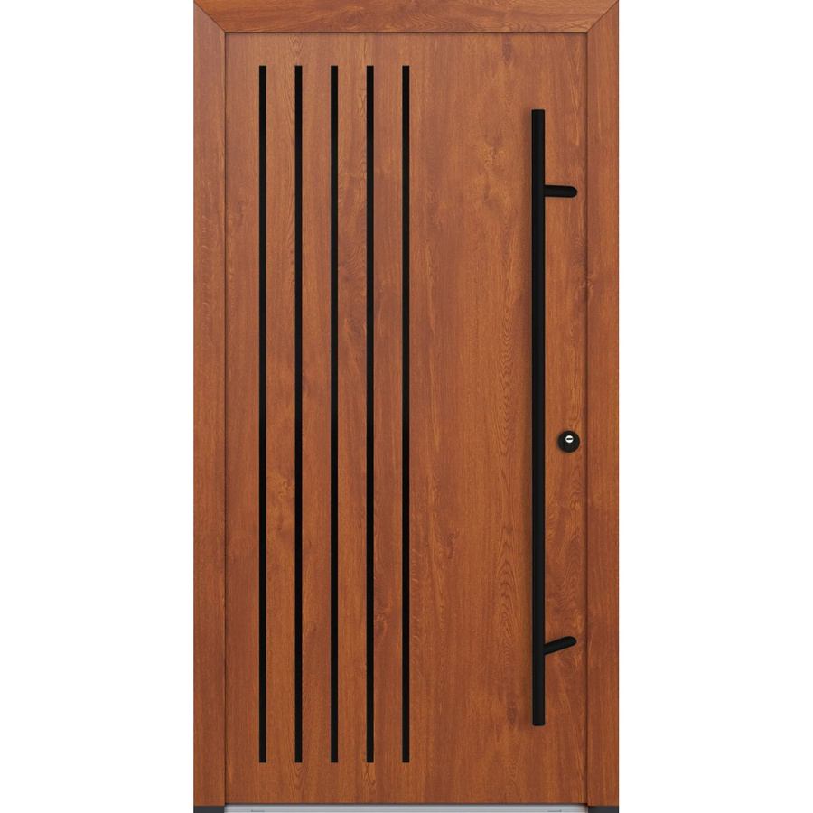 FM Türen Innenbeschläge Set AS68 Modell 64 Goldene Eiche Rechts B: 100 cm, H: 210 cm - Bild 2