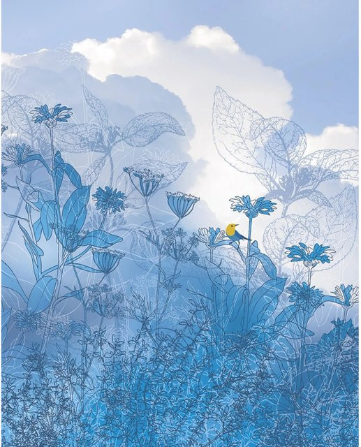 Sanders & Sanders Fototapete Blauer Himmel Blau Vliestapete B: 200 cm, H: 250 cm - Bild 1