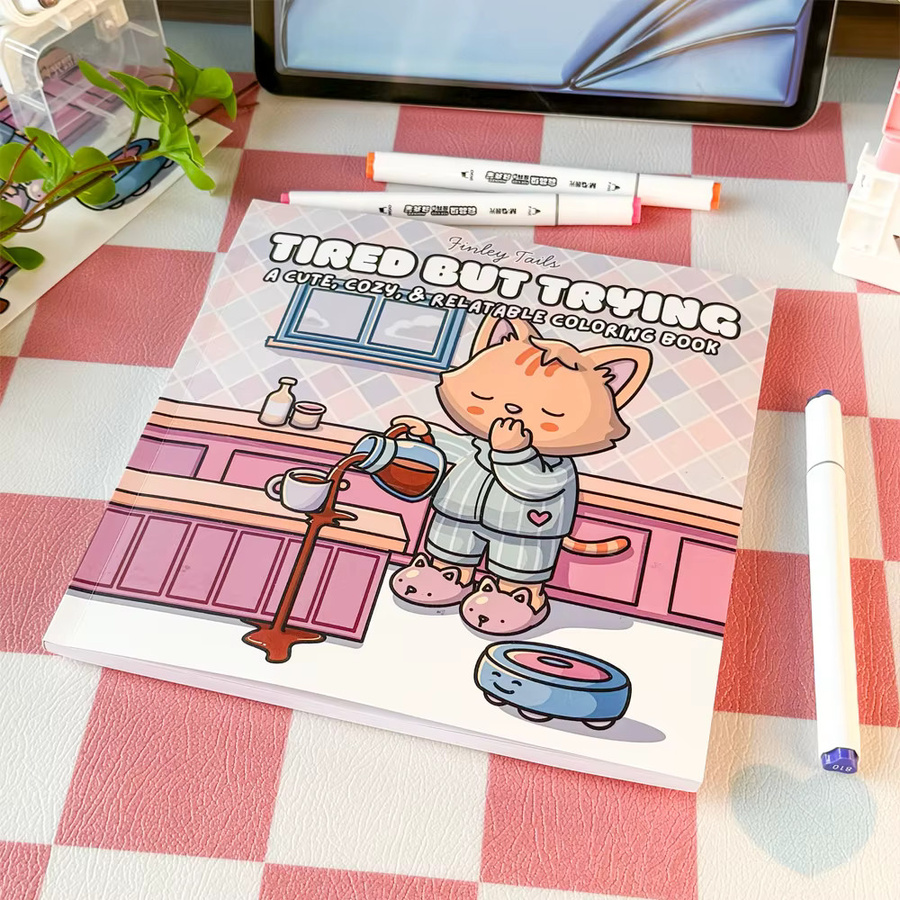 Malbuch für Erwachsene mit 40 Seiten zur Stressabbau und Entspannung, Mehrfarbiges Kunstbuch für Achtsamkeit und Kreativität - Bild 2