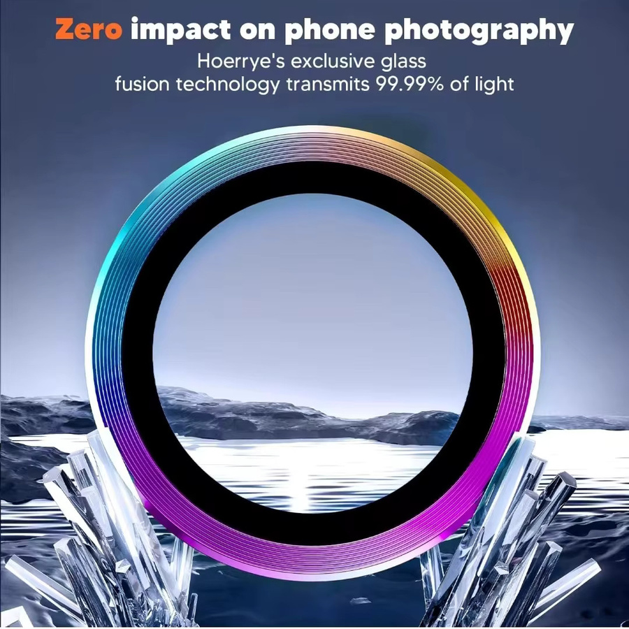 Samsung Galaxy S24 Ultra Kamera Objektivschutz Glas mit Metall Schutzring in Purple - Bild 3
