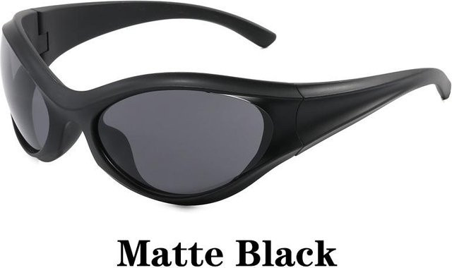 Dote Sportsonnenbrille, Unisex, Vollrand, Kunststoff, Schwarz, Wrap - Bild 1