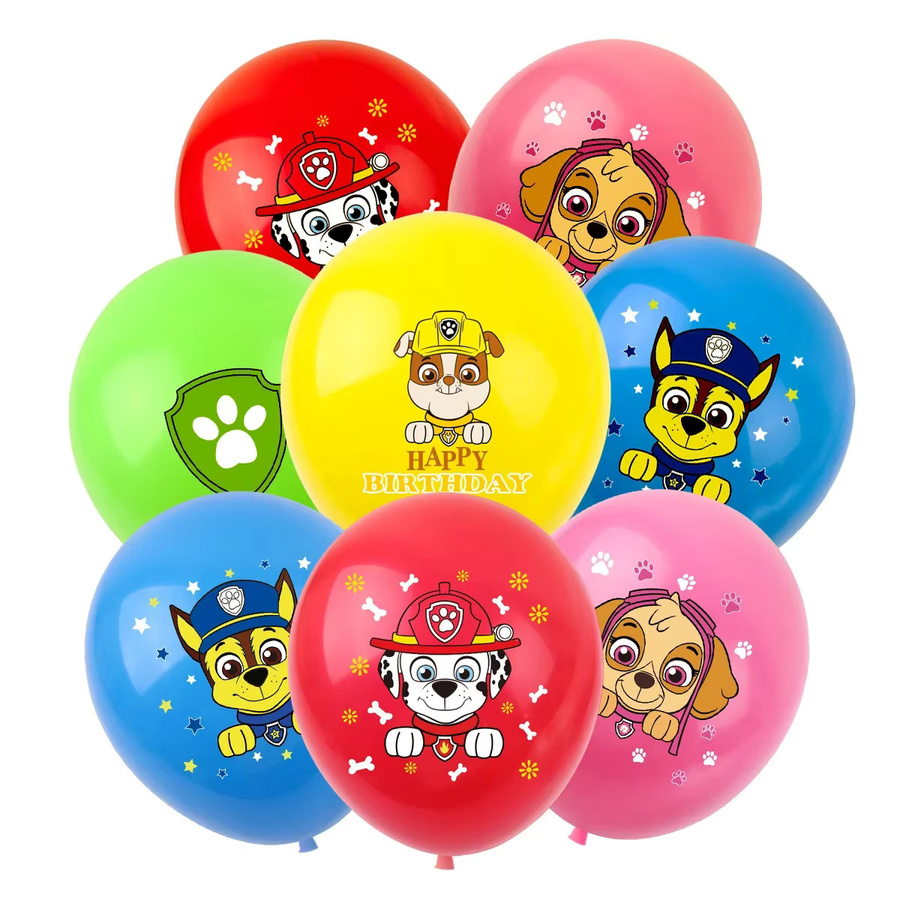 10 Stück Paw Patrol Latexballons in Mehrfarbig für Kindergeburtstage mit Chase, Skye und Marshall - Bild 2