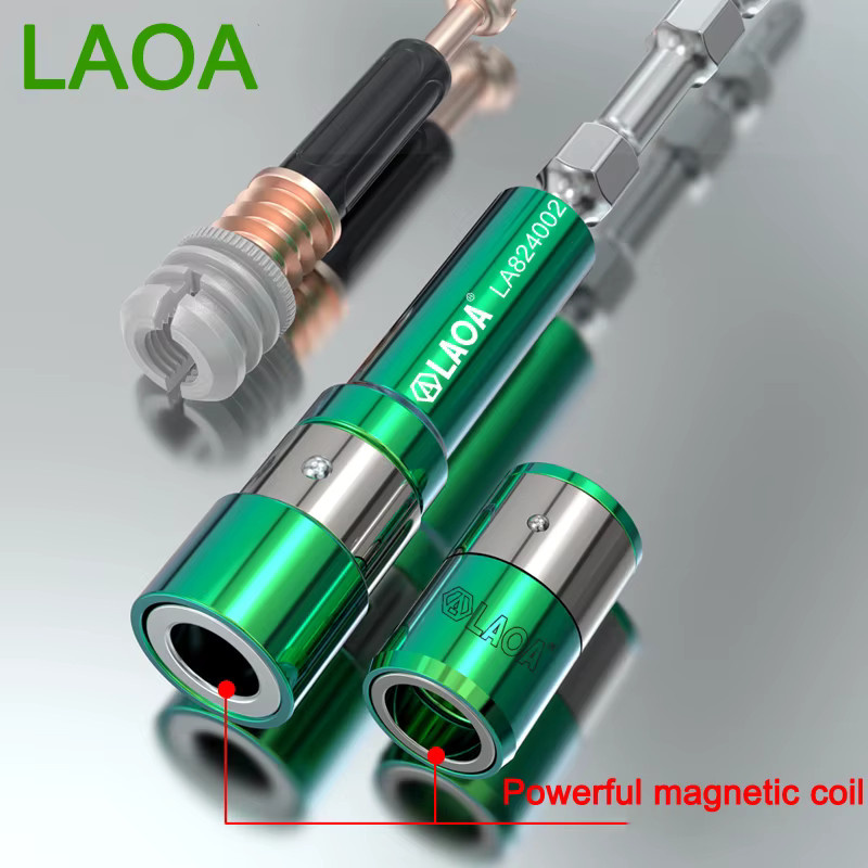 LAOA 1/4 Magnetischer Bit-Halter Drei-in-Eins Magnetische Hülse für Elektrische Bohrmaschinen in Grün - Bild 3
