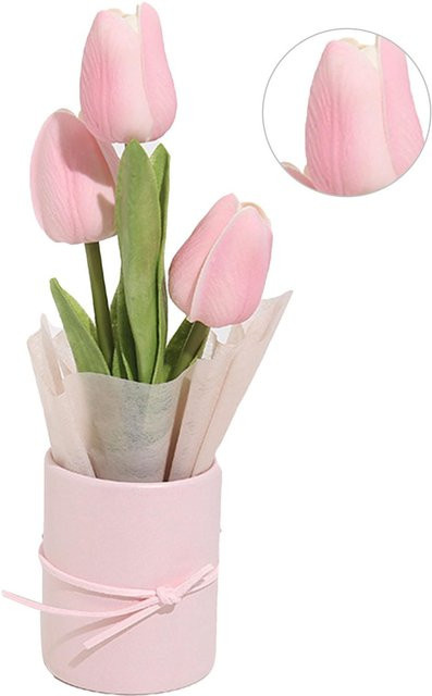 GoolRC DIY Tulpenstrauß aus Papier und Kunststoff in Rosa für deine Heimdekoration oder Hochzeit - Bild 1