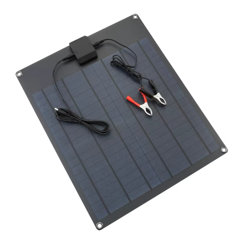 Luxuglow Solarpanel-Set 100 W 18 V mit 5 V USB-C Outdoor-Ladegerät in Schwarz für Camping und Reisen - Bild 3