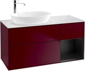 V&B Waschtischunterschrank Finion mit Wandbeleuchtung, Farbe: Weiß lackiert, Breite: 120 cm, Tiefe: 50,1 cm, Höhe: 50,1 cm - Bild 1