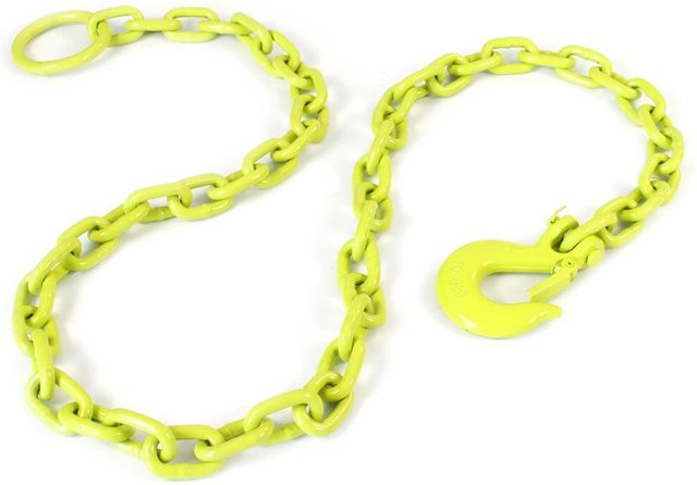 Xpotool Forstkette Rückekette Rund in Gelb mit Aufhängeglied und Sicherheitshaken, Länge: 183 m, Durchmesser: 10 mm - Bild 1