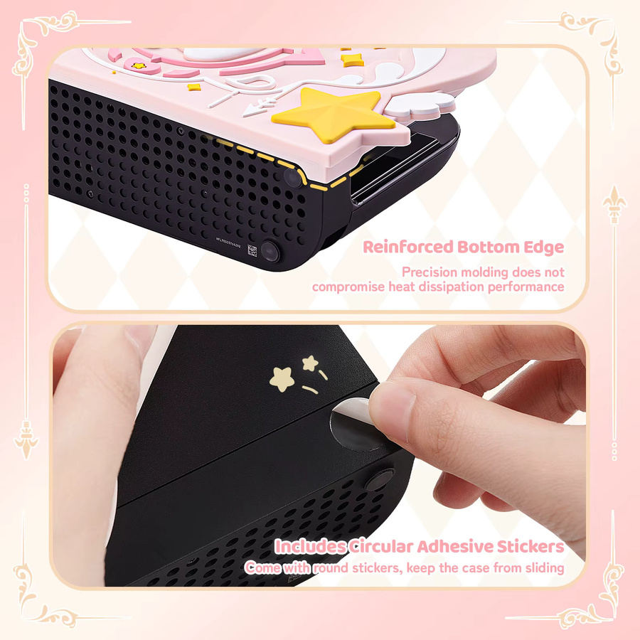 GeekShare Frontplattenabdeckung Star Wings Serie für Nintendo Switch 2-Ladestation in Pink - Bild 2