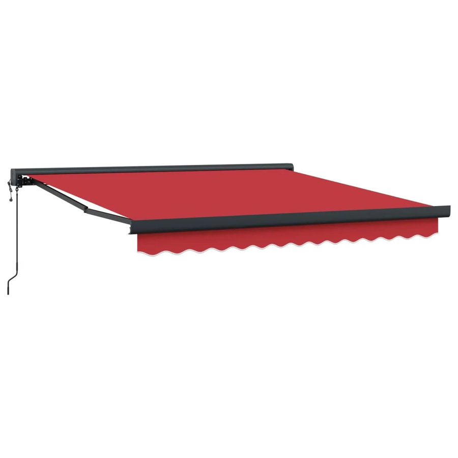 vidaXL Markise Rot aus Polyester und Aluminium mit Gelenkarm B: 300 cm, T: 250 cm, H: 165 cm - Bild 2